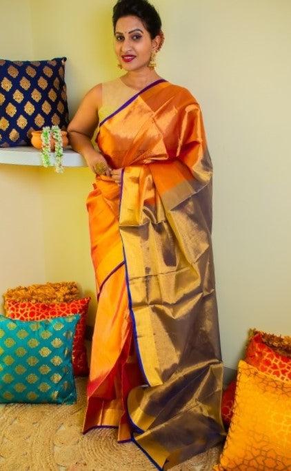 Dusk To Dawn - Cotton Tissue Saree