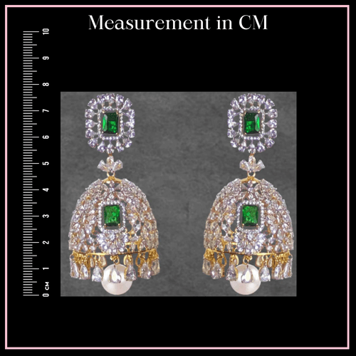 Dancing Diamonds - CZ Diamond Jhumkas (14 Days Delivery)