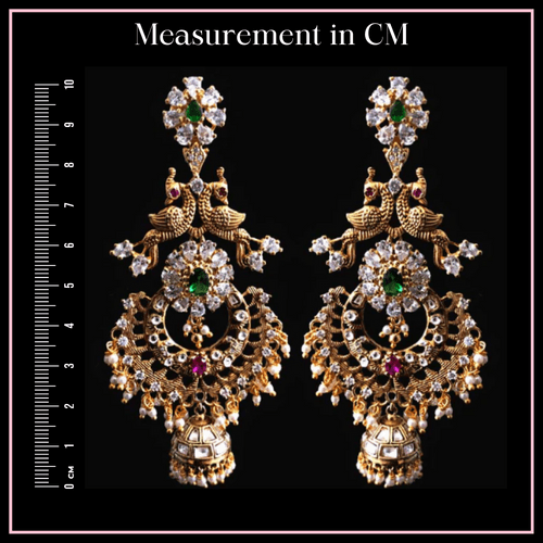 Vibrant Patterns - Temple Jhumkas Online (14 Days Delivery)