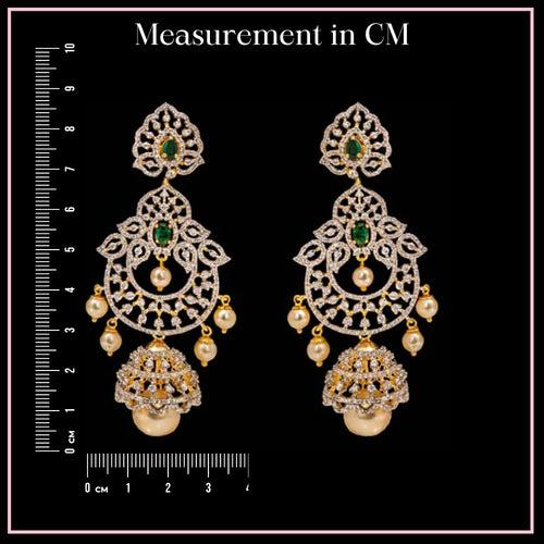 Pearl Cascade Elegance -  Detachable Jhumkas Designs