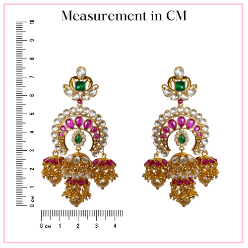 Dancing Polkis -  CZ Polki Jhumkas (14 Days Delivery)