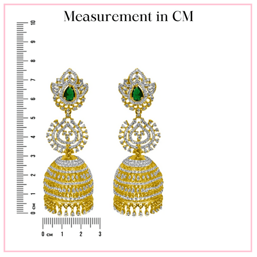 Dazzling Drapes: Exquisite South Indian Bridal Jhumkas