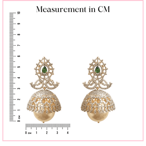 Sparkle & Shimmer -  CZ Jhumkas Designs (14 Days Delivery)