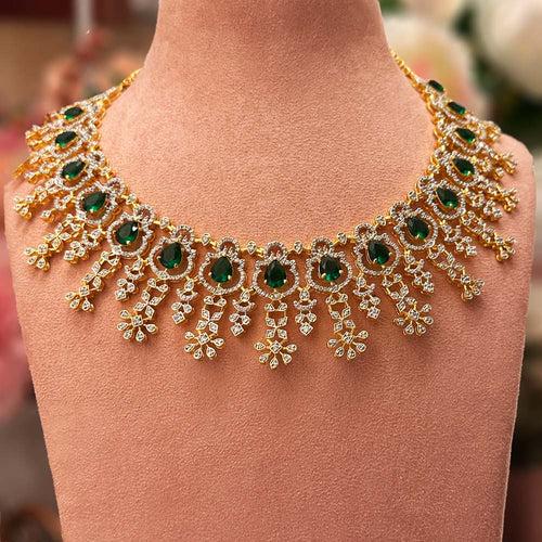 Dazzling Elegance - The Radiant Diamond Look Necklace