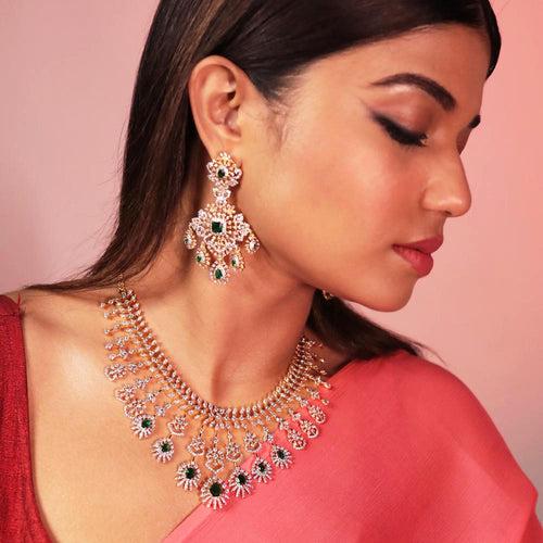 Diamond Look Necklace - An Ethereal &  Graceful Design