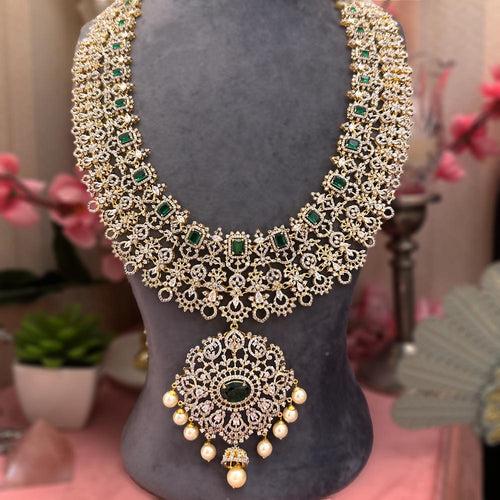 Eternal Emeralds - A Detailed Long Haram Necklace Design