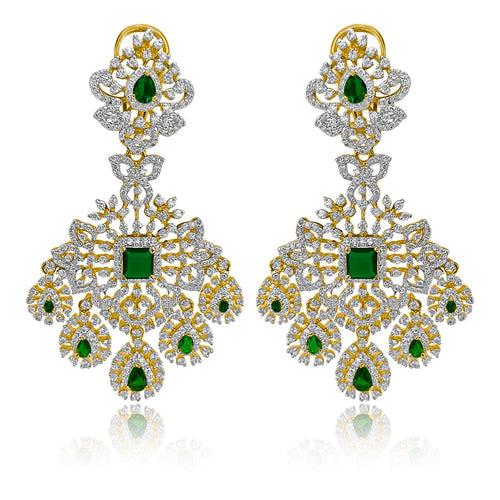 Diamond Look Necklace & Earring Set - An Ethereal &  Graceful Design