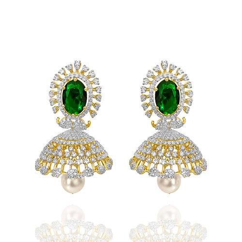 Gittering Wonder - Detachable Jhumka Earrings (14 Days Delivery)