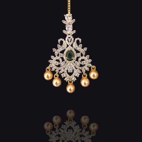 Infuse A Little Sparkle - CZ Stone Bridal Maang Tikka (14 Days Delivery)