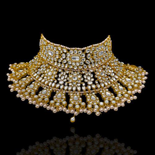 Magestic CZ Polki Bridal Choker - Dazzling Elegance