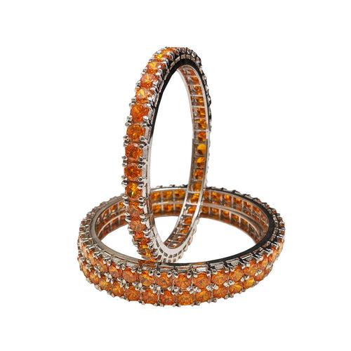 Orange Light Rays Stackable Bangles