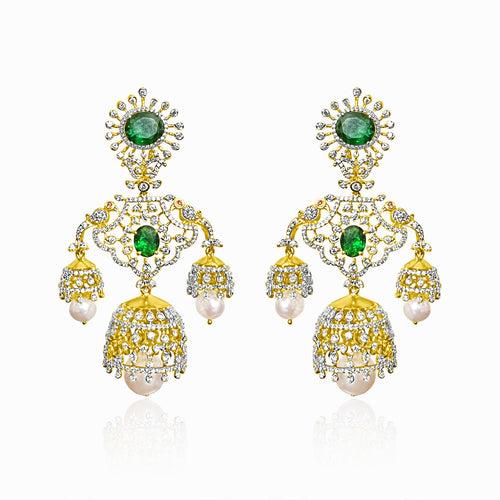 Peacock Elegance - Wedding Jhumka Designs