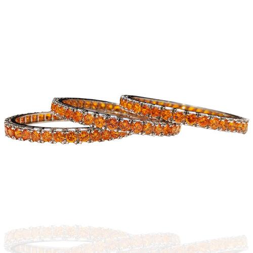 Orange Light Rays Stackable Bangles