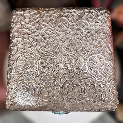 Whispers of the Woods - Forest-Inspired Engraved Dry Fruit Silver Box