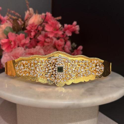 Kid’s Gold Plated Vaddanam Models with CZ Diamond Stones