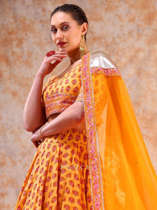 DIL KASH YELLOW LEHENGA SET