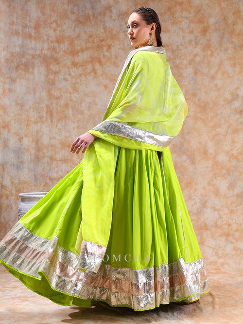 DIL KASH BRIGHT GREEN LEHENGA SET