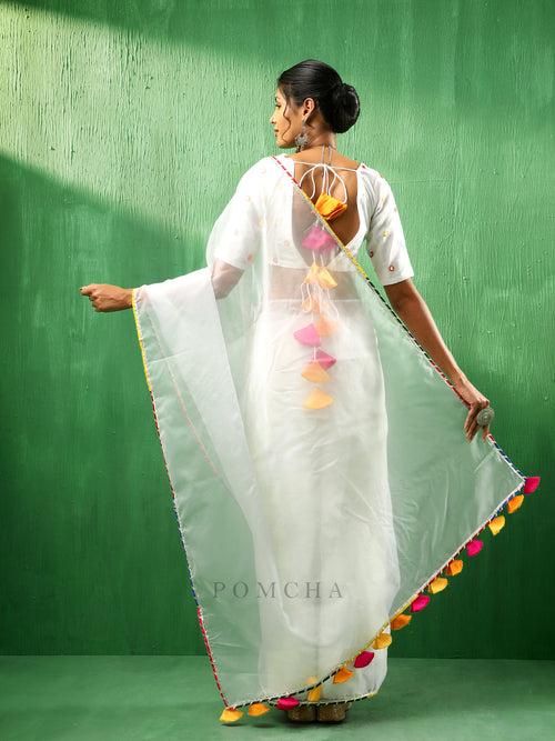 ADAA MIRROR WORK ORGANZA SAREE