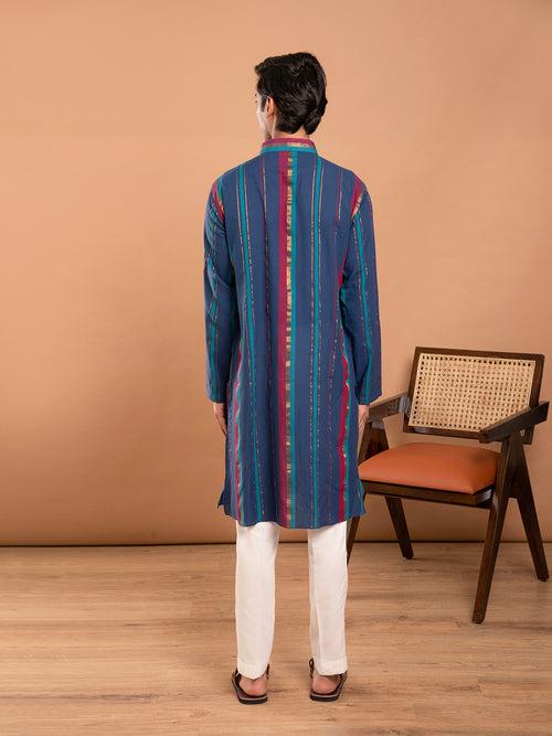 AAHELI OJAS YARN DYED COTTON KURTA-PANT SET