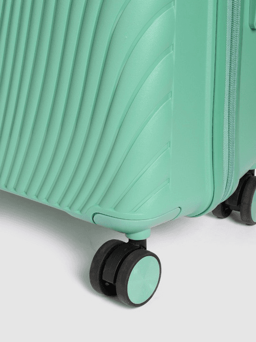Swan Textured 360 Degree Rotation Cabin Hard Trolley Bag