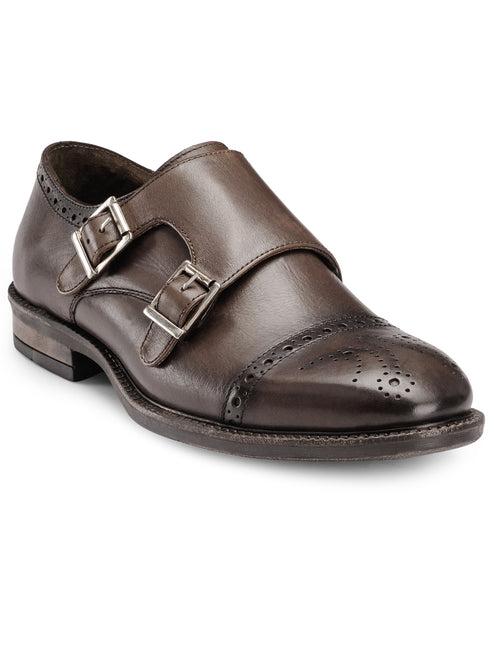 Teakwood Leather Black Casual Shoes