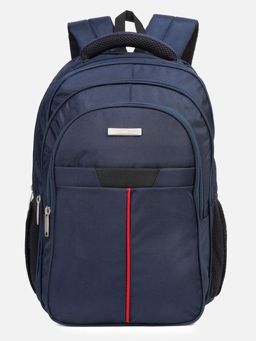 Teakwood leather unisex solid navy blue 25l medium backpack