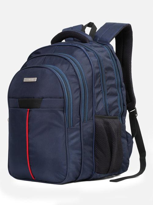 Teakwood leather unisex solid navy blue 25l medium backpack