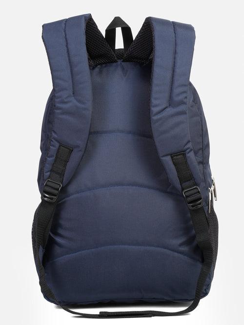 Teakwood leather unisex solid navy blue 25l medium backpack