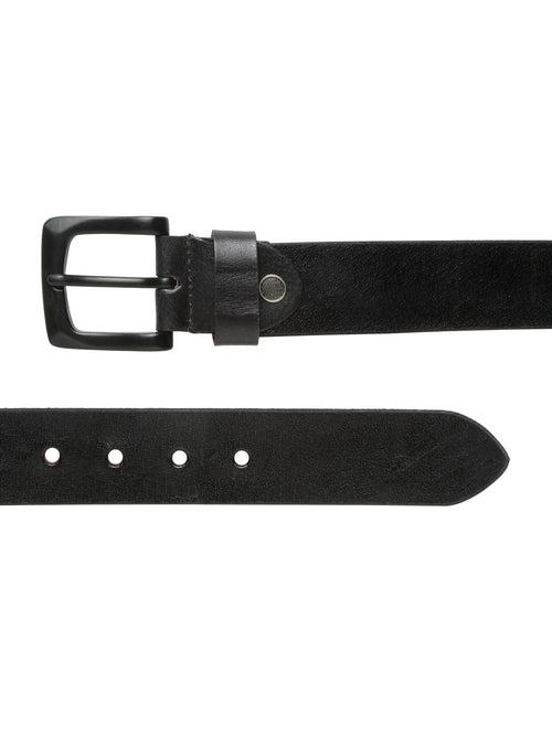 Men Black Leather Casual belt