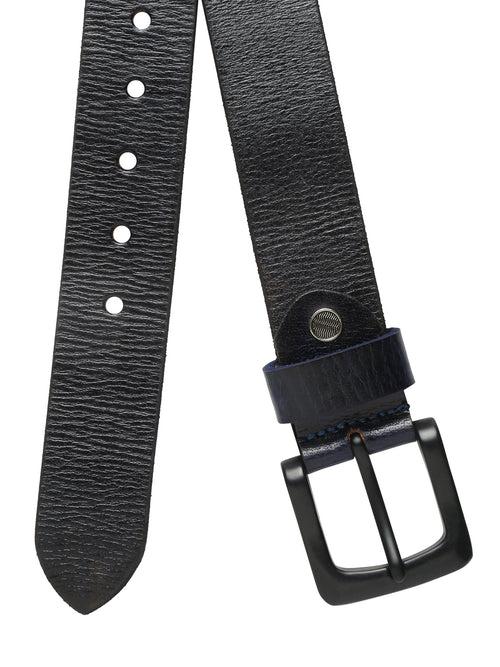 Men Blue Leather Casual belt