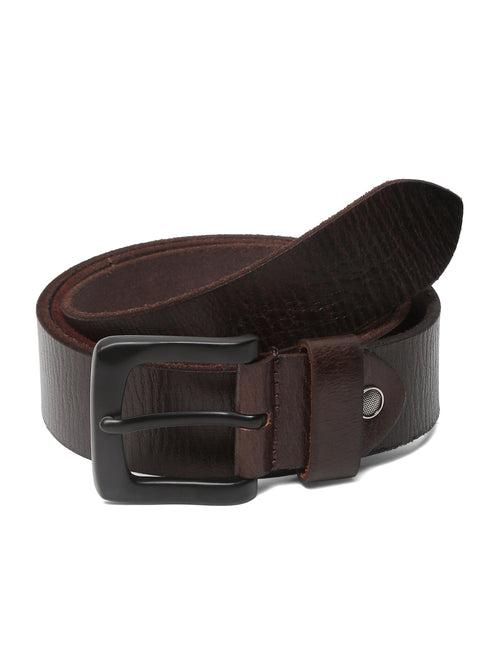 Men Deep Brown Leather Casual belt