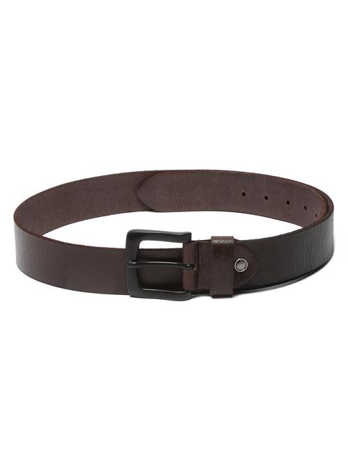 Men Deep Brown Leather Casual belt