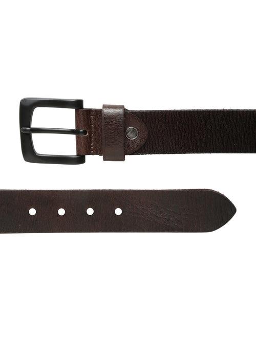 Men Deep Brown Leather Casual belt