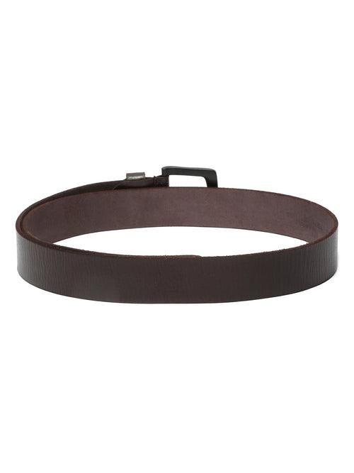 Men Deep Brown Leather Casual belt