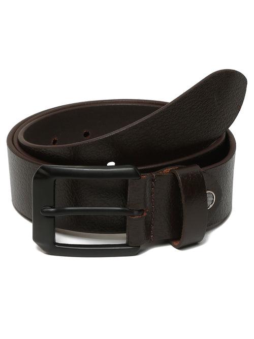 Men Vintage Deep Brown Leather Casual belt