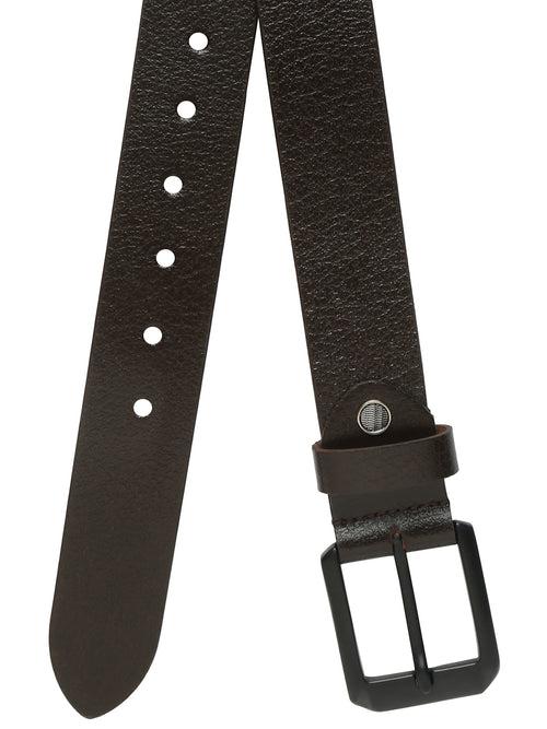 Men Vintage Deep Brown Leather Casual belt