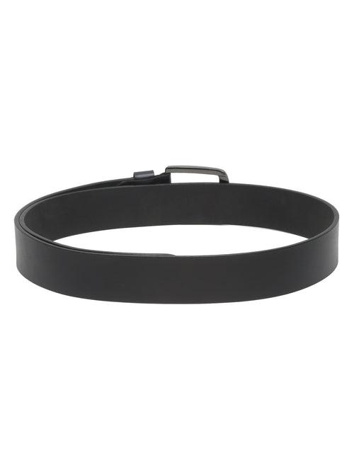 Mens Classic Black Leather Casual Belt