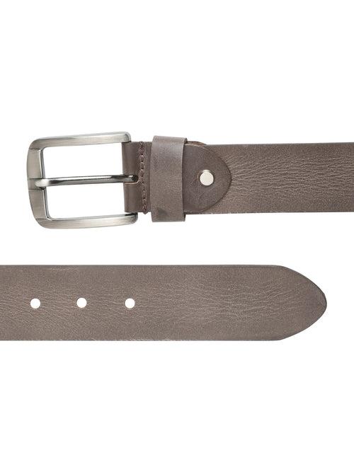 Mens Brown Textured Leather Casual belt