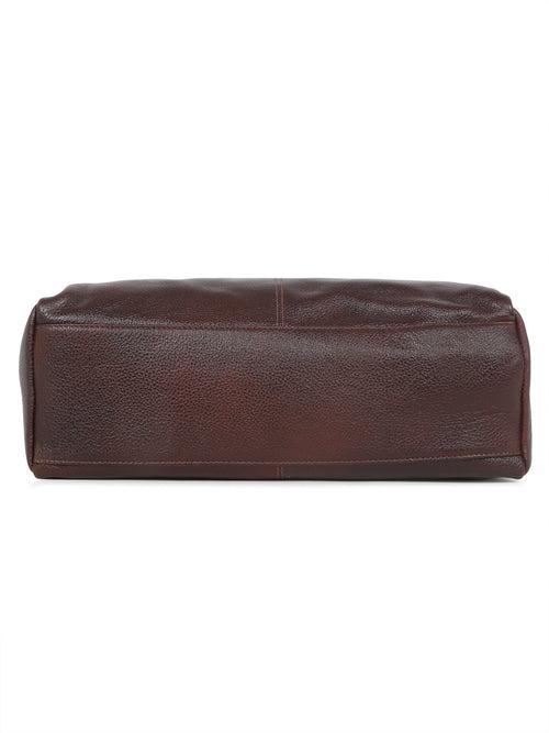 Women Brown Leather Handheld bag