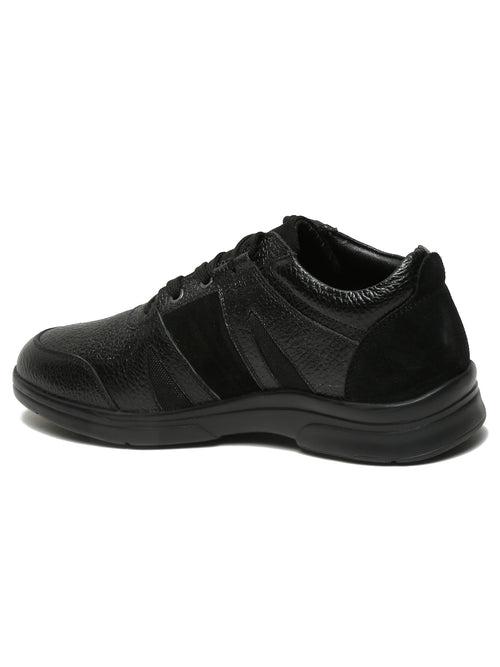 Men Black Leather Lace-Up Semi-Formal shoes