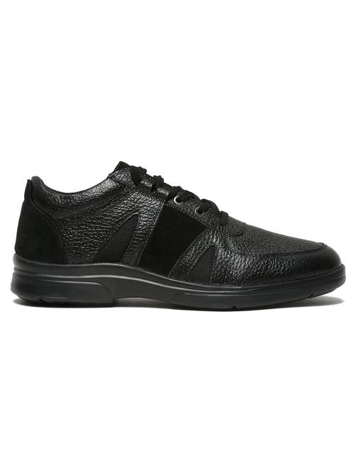 Men Black Leather Lace-Up Semi-Formal shoes