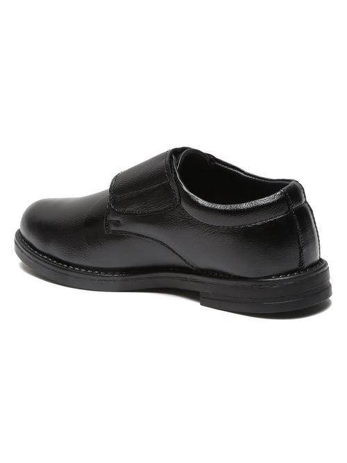 Unisex Kids Black Leather School Shoes