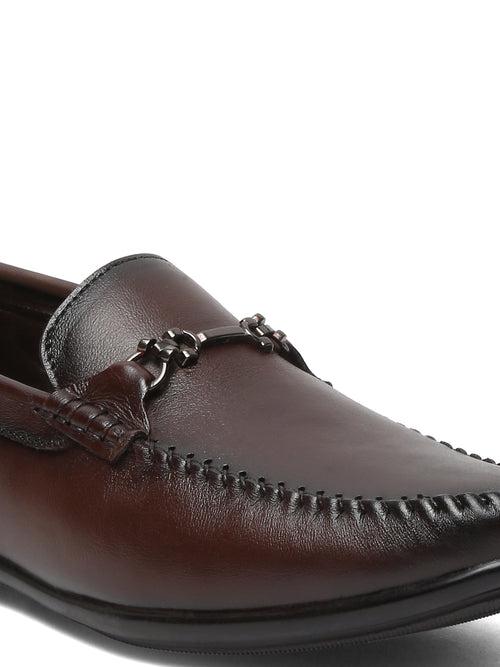 Men Classic Brown Leather Loafers shoes