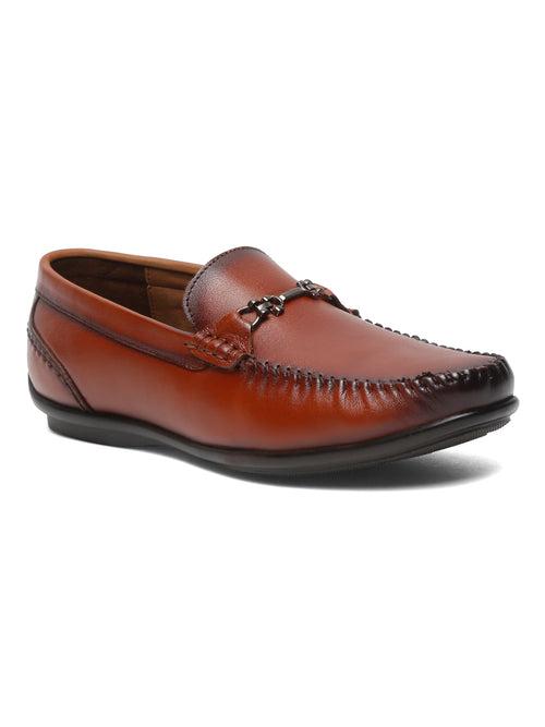 Men Classic Tan Leather Loafers shoes