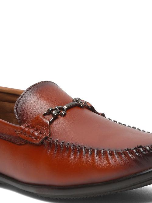 Men Classic Tan Leather Loafers shoes