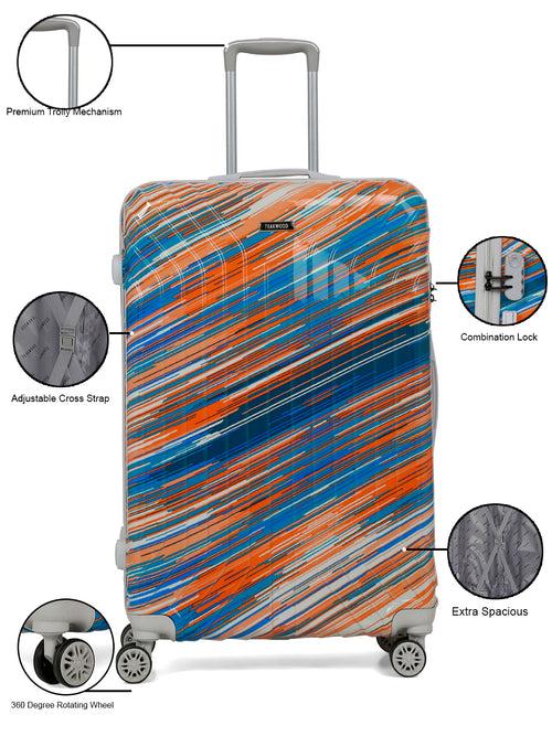 Textured & Printed 360 Degree Rotation Hard small-Sized Trolley