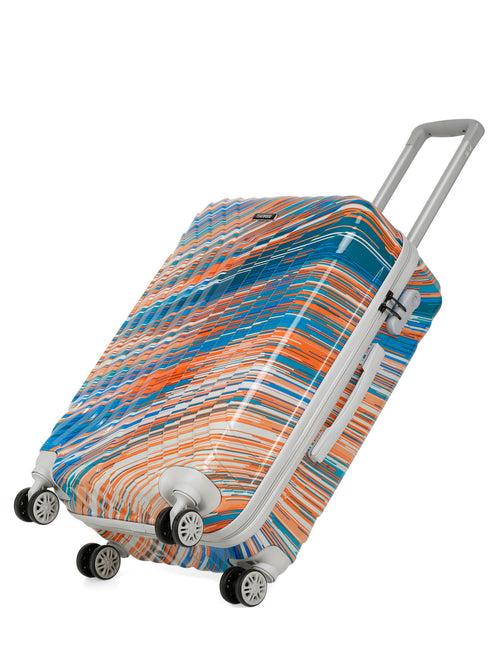 Textured & Printed 360 Degree Rotation Hard medium-Sized Trolley