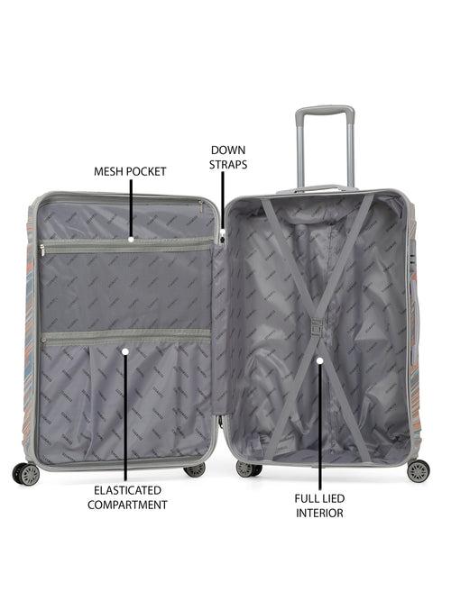 Textured & Printed 360 Degree Rotation Hard large-Sized Trolley