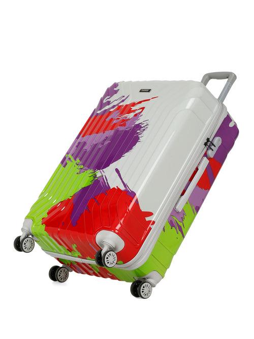 Set of 3 Abstract Printed Hard Trolley Bag