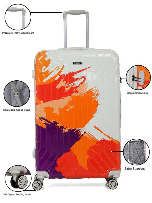 Abstract Printed Hard Trolley Bag